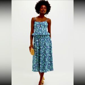 Tuckernuck Blue and Green Midi Dress
